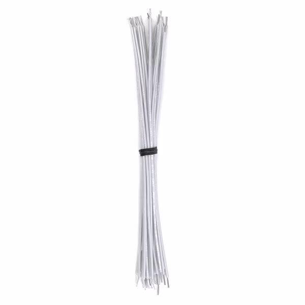 Wire Lead, 24 AWG, Stranded, White, 3 in, 100 PK